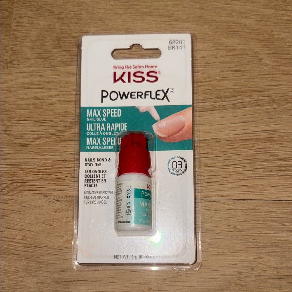 Kiss Powerflex Nail Glue with Red Cap and Teal Label